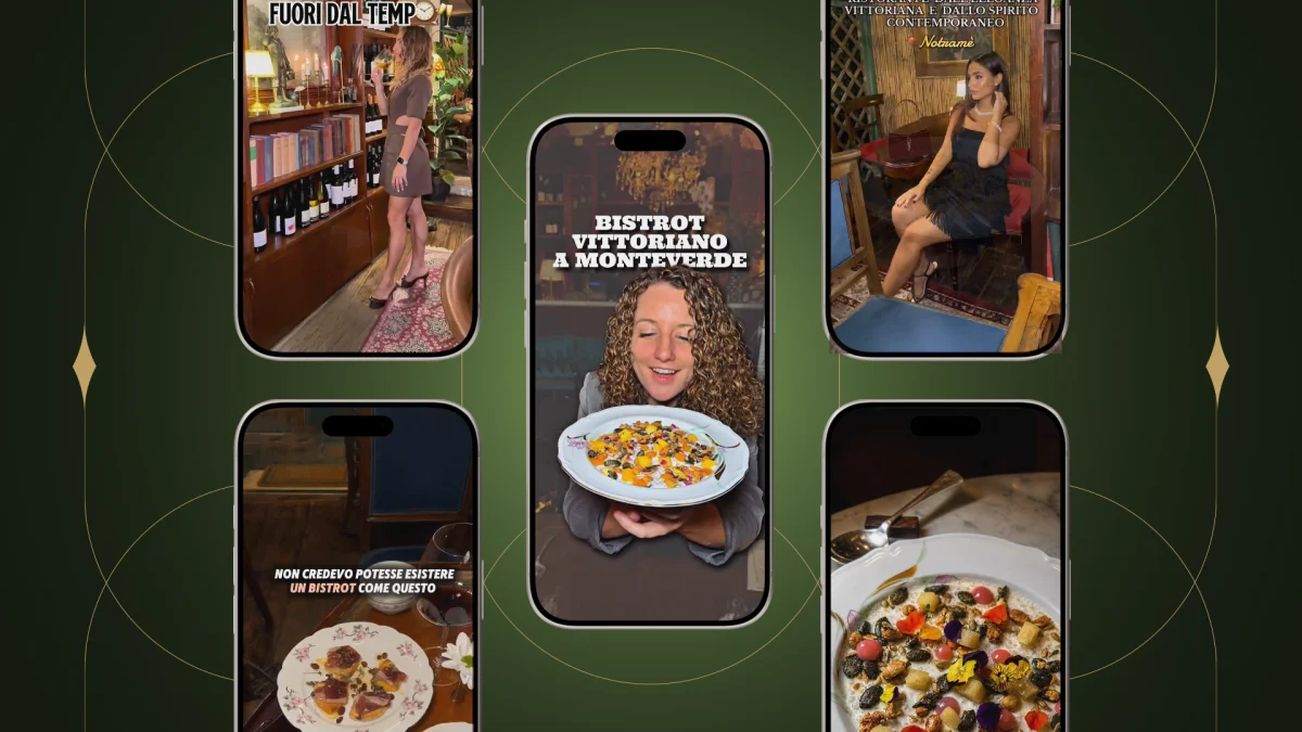 Reel realizzati da famosi TikToker per il bistrot di Roma Notramè